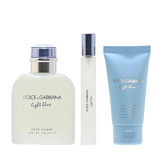 DOLCE&GABBANA Light Blue Mens 3 Pc Set ($165 Value)