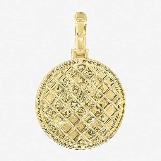 Jesus (F / Si2) Mens 1/2 CT. T.W. Lab Grown White Diamond 14K Gold Over Silver Round Pendant