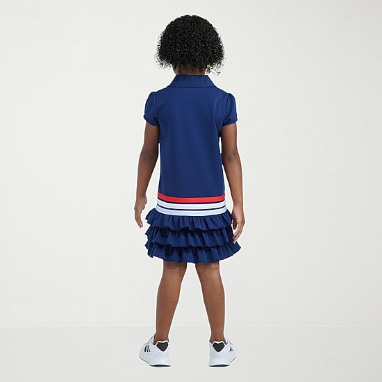 adidas Little Girls Short Sleeve T-Shirt Dress