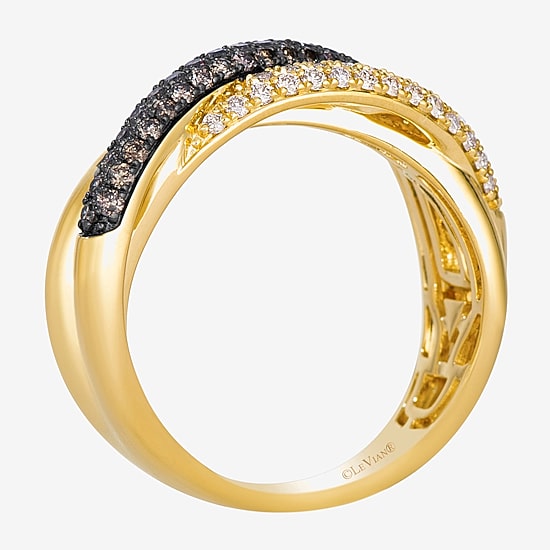 Levian Corp Le Vian Womens 3/4 CT. T.W. Natural Champagne Diamond 14K Gold Cocktail Ring