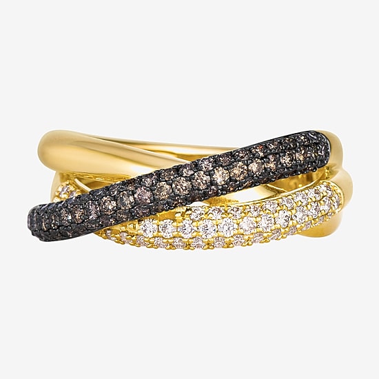 Levian Corp Le Vian Womens 3/4 CT. T.W. Natural Champagne Diamond 14K Gold Cocktail Ring