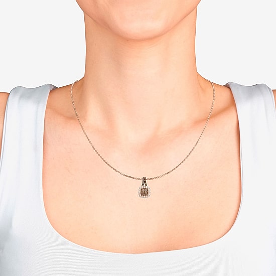 Le Vian® Pendant featuring 1/3 CT. Chocolate Diamonds® 1/4 CT. Nude Diamonds™ set in 14K Strawberry Gold®