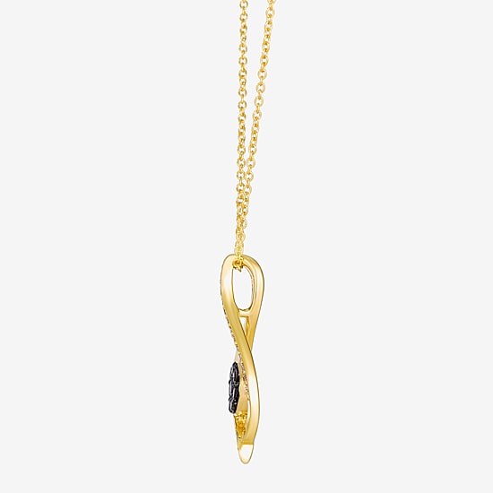 Levian Corp Le Vian (Champagne, I1-I2) Womens 1/3 CT. T.W. Natural Champagne Diamond 14K Gold Pendant Necklace