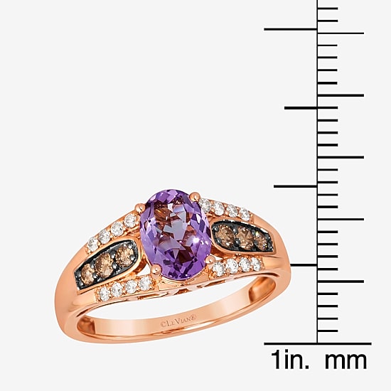 Le Vian® Ring featuring Grape Amethyst™ Chocolate Diamonds® Nude Diamonds™ set in 14K Strawberry Gold®