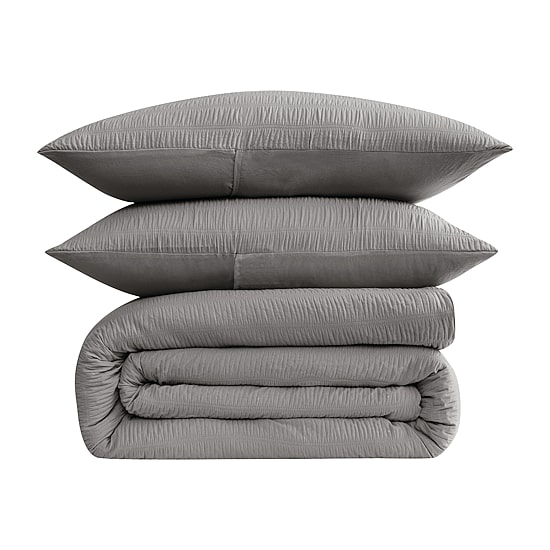 Truly Soft Crinkle Garment Washed Easy Care Comforter Set