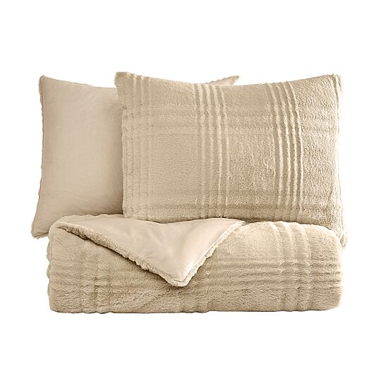 Brooklyn Loom Carved Faux Fur 3-pc. Easy Care Comforter Set