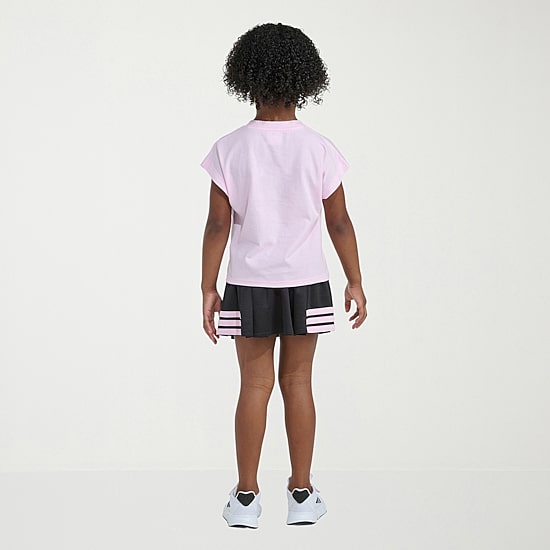 adidas Little Girls Jersey 2-pc. Skort Set