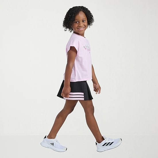 adidas Little Girls Jersey 2-pc. Skort Set