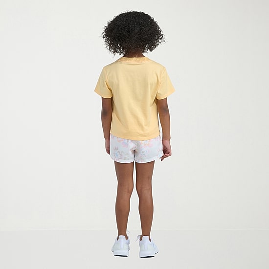 adidas Little Girls Jersey 2-pc. Short Set