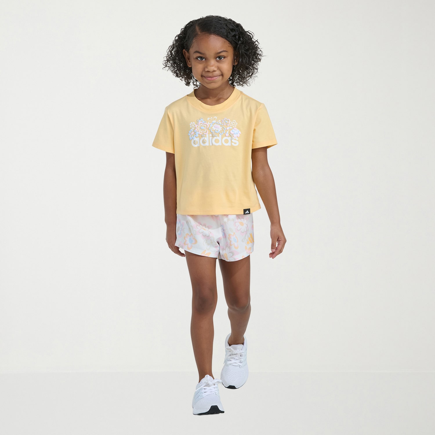 adidas Little Girls Jersey 2-pc. Short Set