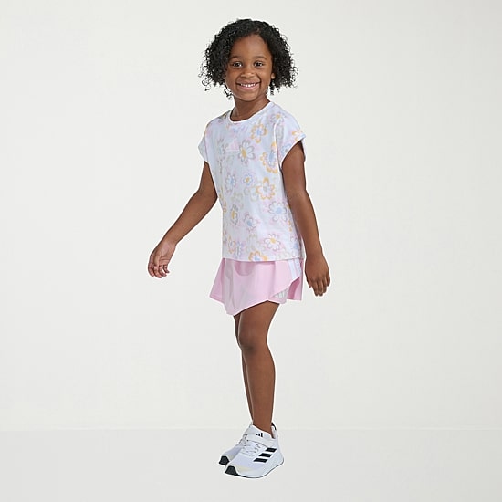 adidas Little Girls Jersey 2-pc. Skort Set