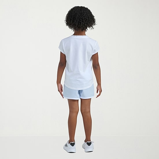 adidas Little Girls Jersey 2-pc. Short Set