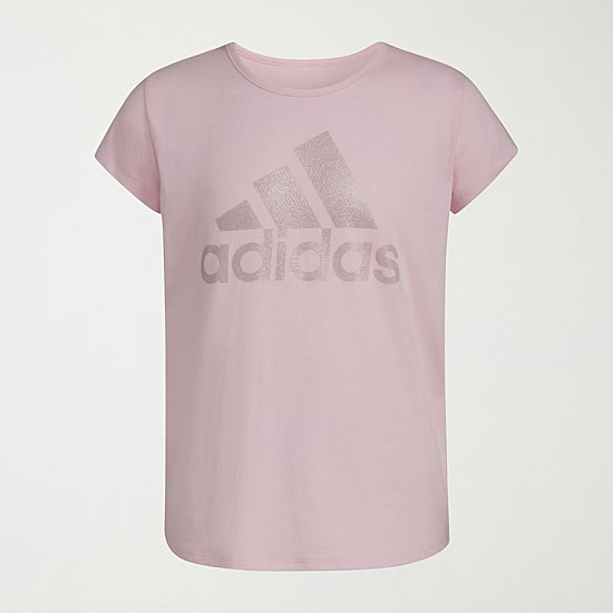 adidas Big Kid Girls Crew Neck Short Sleeve Regular Fit Graphic T-Shirt