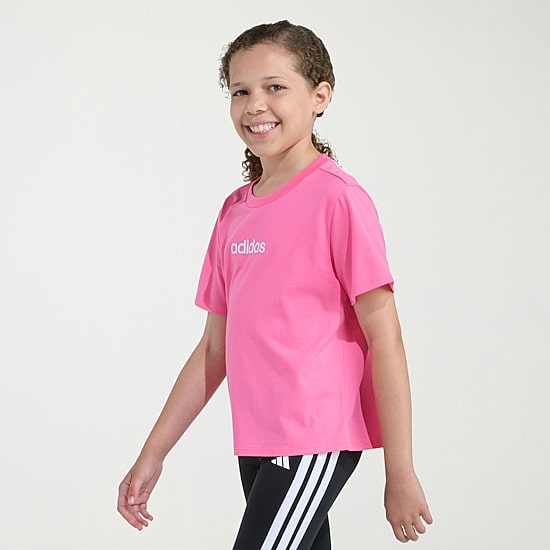 adidas Big Kid Girls Crew Neck Short Sleeve Regular Fit Graphic T-Shirt