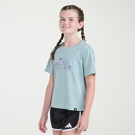 adidas Big Kid Girls Crew Neck Short Sleeve Regular Fit Graphic T-Shirt