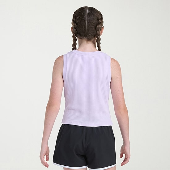 adidas Big Kid Girls Crew Neck Embroidered Sleeveless Active Tank Top