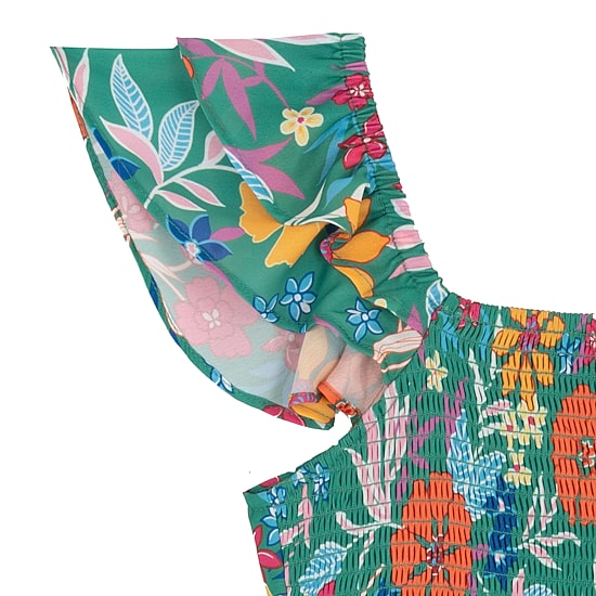 Rare Editions Big Kid Girls Short Sleeve Floral Romper