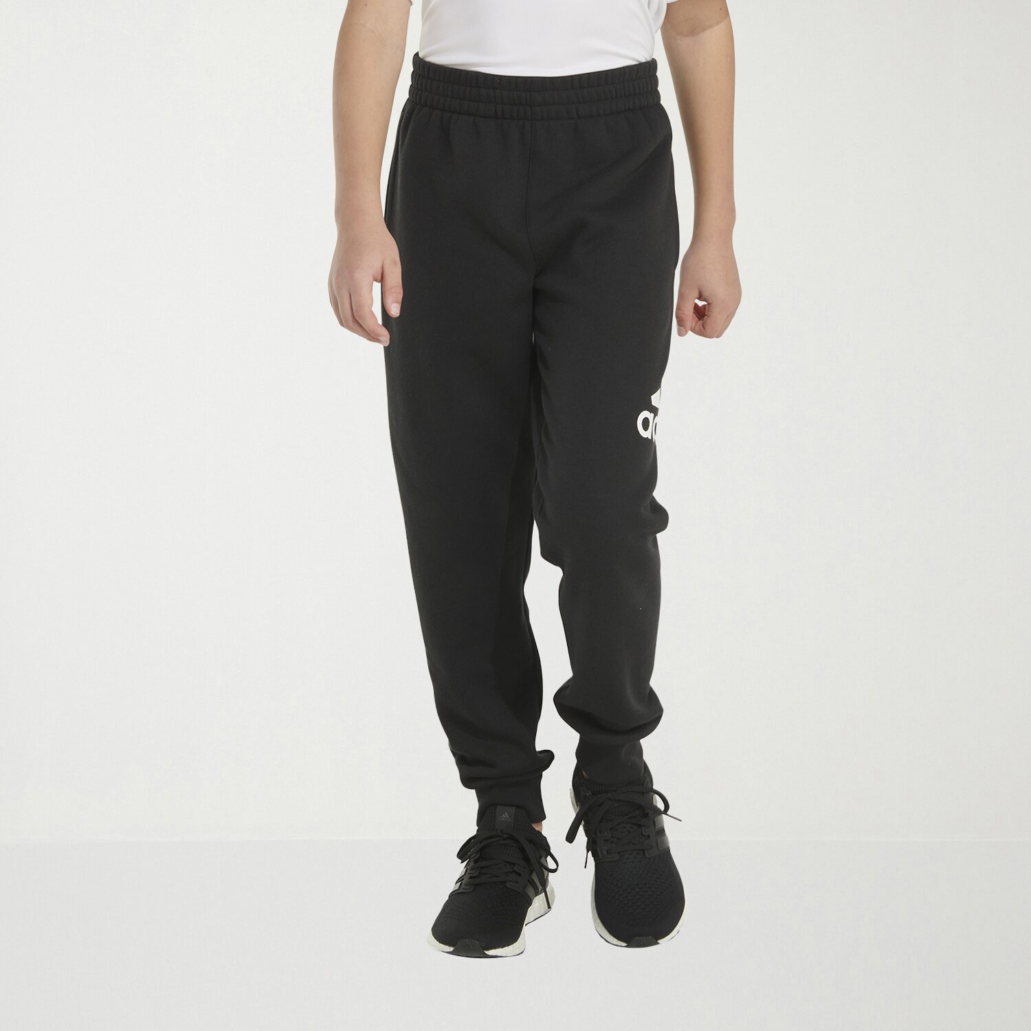 adidas Little Boys Cuffed Mid Rise Regular Fit Fleece Jogger Pant