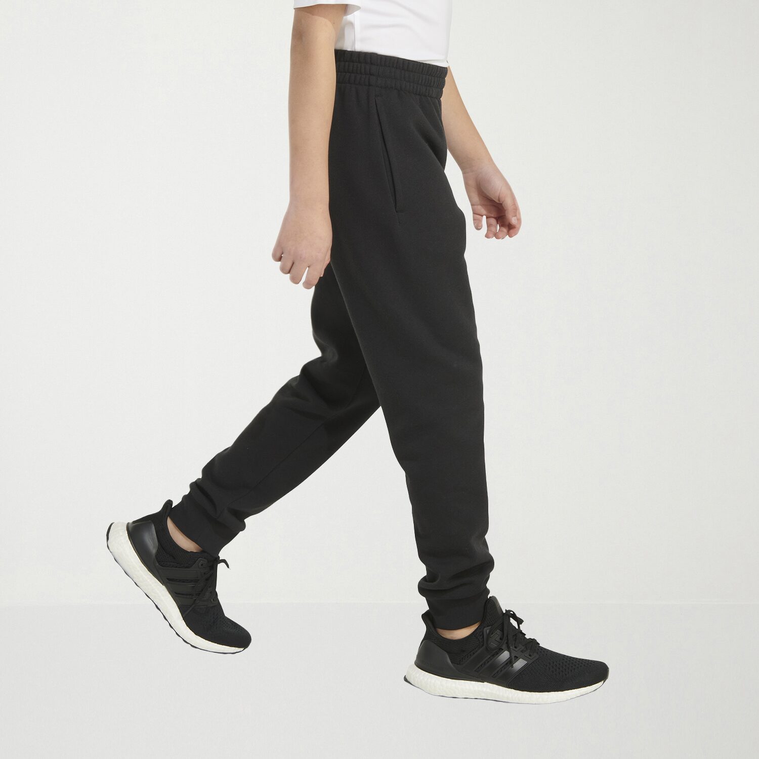 adidas Little Boys Cuffed Mid Rise Regular Fit Fleece Jogger Pant