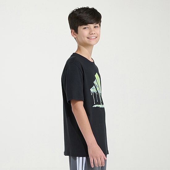 adidas Little Boys Crew Neck Short Sleeve Regular Fit Graphic T-Shirt