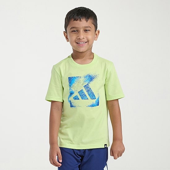 adidas Little Boys Crew Neck Short Sleeve Regular Fit Graphic T-Shirt