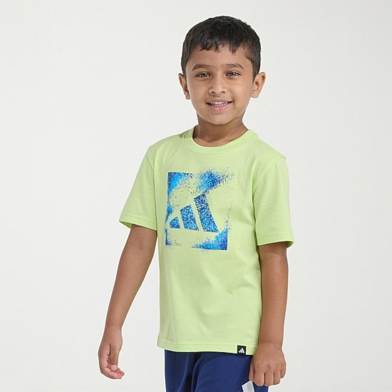 adidas Little Boys Crew Neck Short Sleeve Regular Fit Graphic T-Shirt