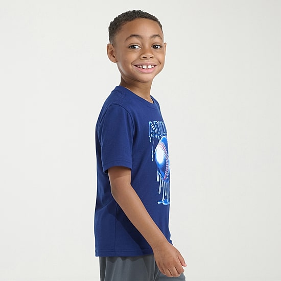 adidas Little Boys Crew Neck Short Sleeve Regular Fit Graphic T-Shirt