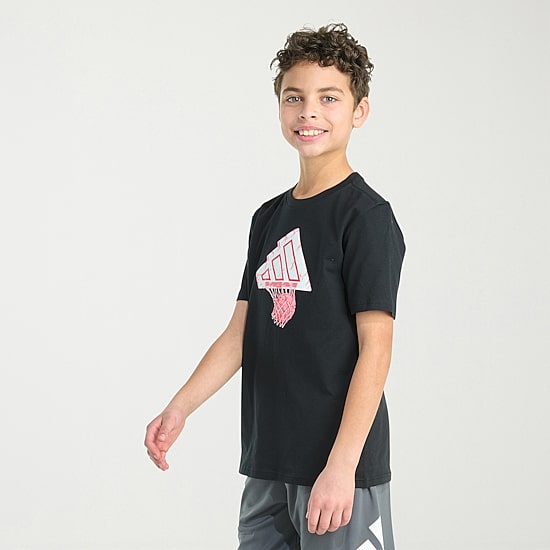 adidas Big Kid Boys Crew Neck Short Sleeve Regular Fit Graphic T-Shirt