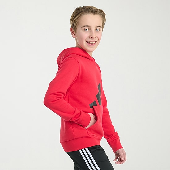 adidas Big Kid Boys Long Sleeve Fleece Active Hoodie