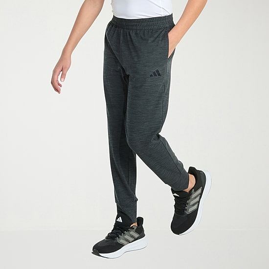 adidas Big Kid Boys Drawstring Waist Cuffed Mid Rise Slim Fit Jogger Pant
