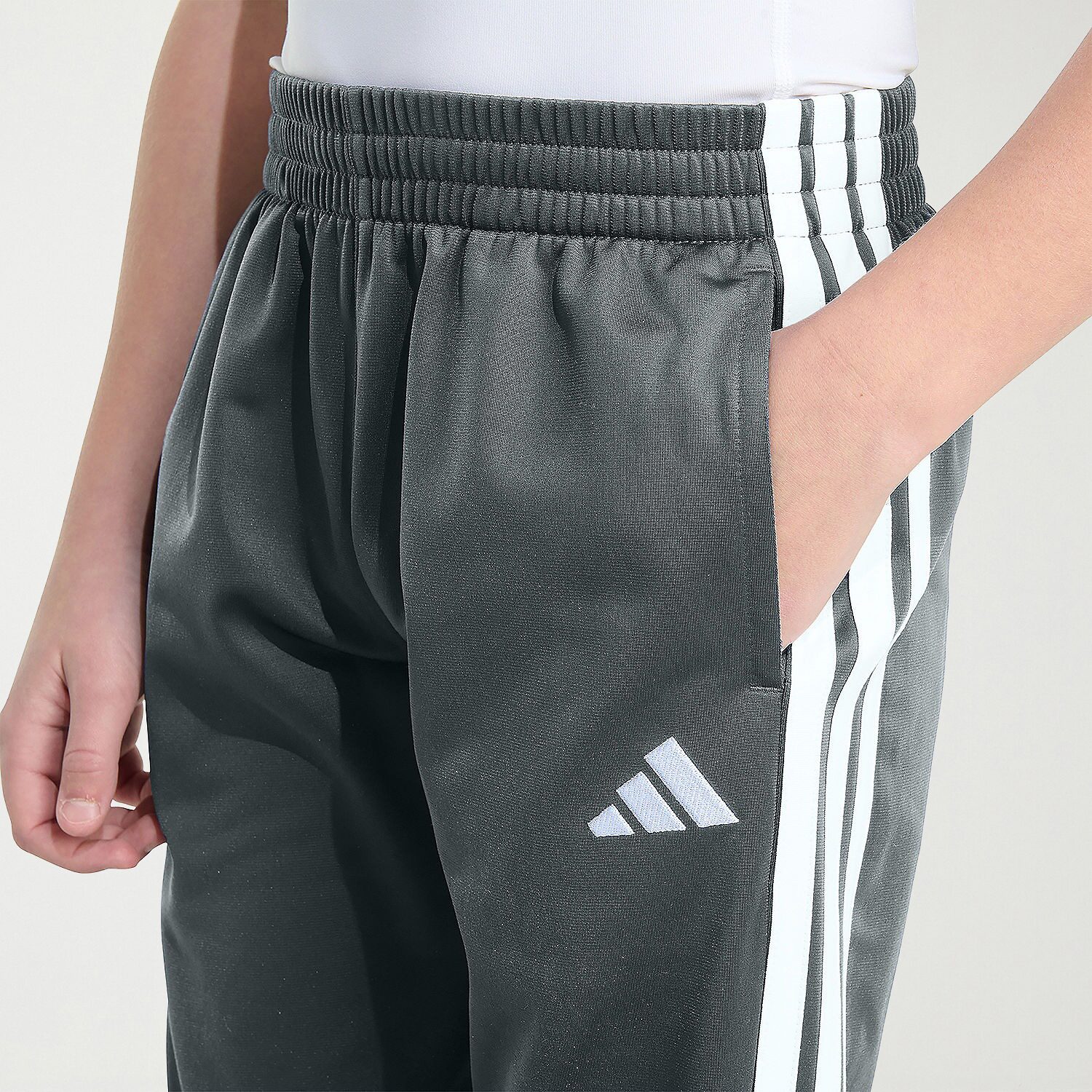 adidas Iconic Tricot Big Kid Boys Mid Rise Regular Fit Cuffed Track Pant