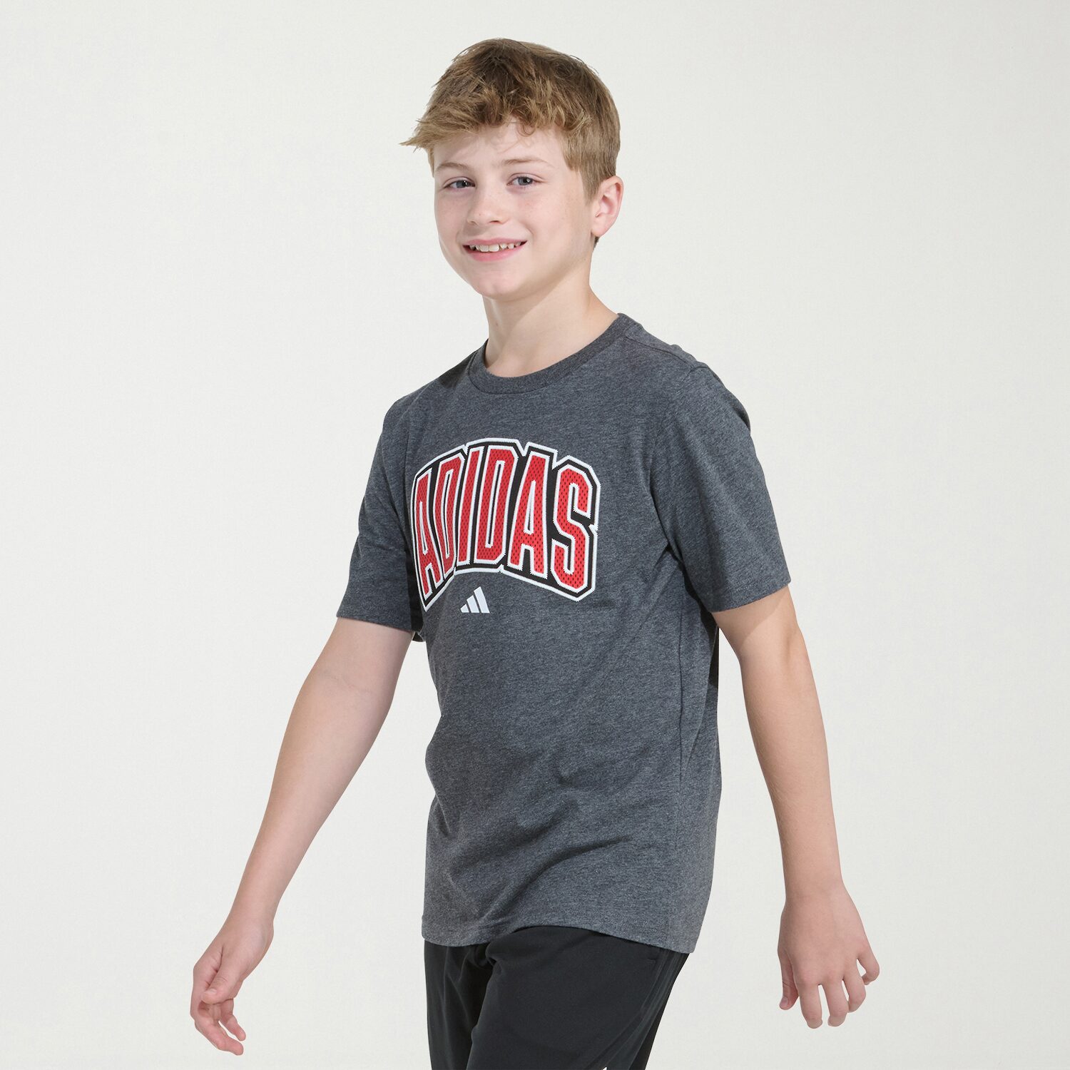 adidas Big Kid Boys Crew Neck Short Sleeve Regular Fit Graphic T-Shirt