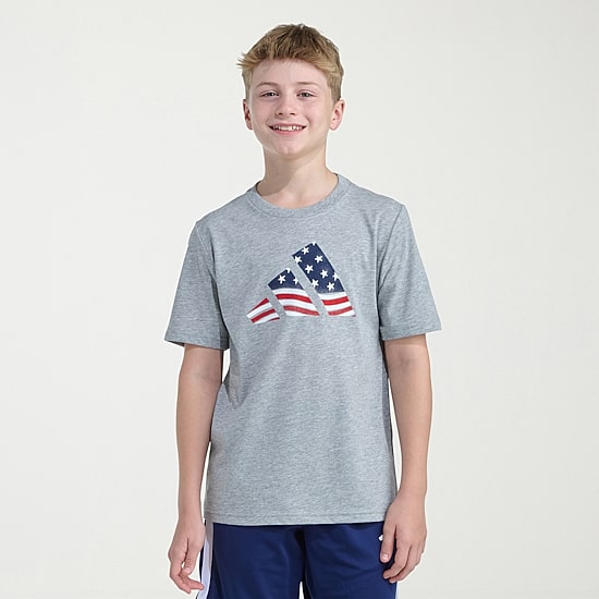 adidas Big Kid Boys Crew Neck Short Sleeve Regular Fit Graphic T-Shirt