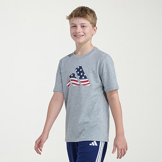 adidas Big Kid Boys Crew Neck Short Sleeve Regular Fit Graphic T-Shirt