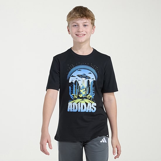 adidas Big Kid Boys Crew Neck Short Sleeve Regular Fit Graphic T-Shirt