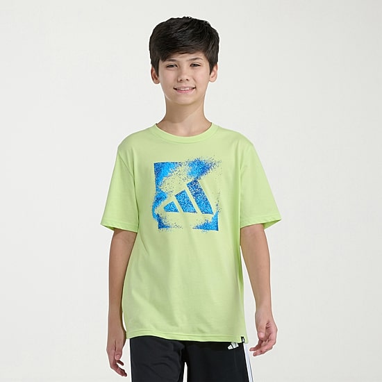 adidas Big Kid Boys Crew Neck Short Sleeve Regular Fit Graphic T-Shirt