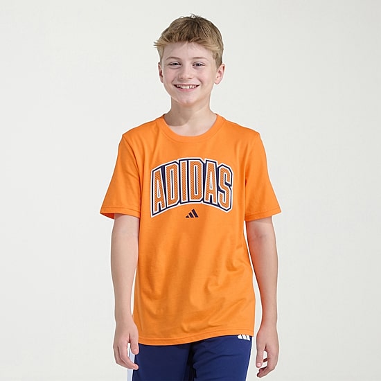 adidas Big Kid Boys Crew Neck Short Sleeve Regular Fit Graphic T-Shirt