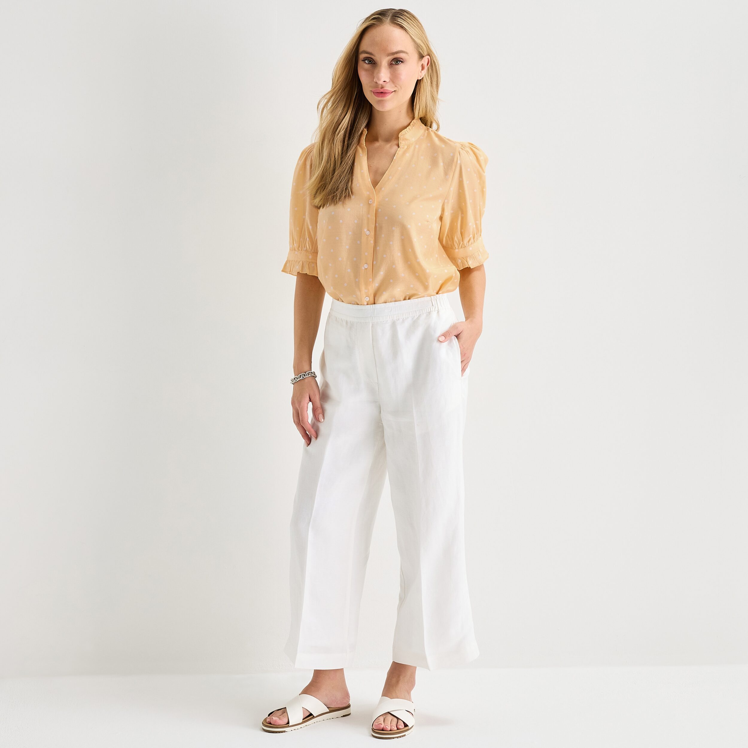 Liz Claiborne Womens Tall Short Sleeve Blouse
