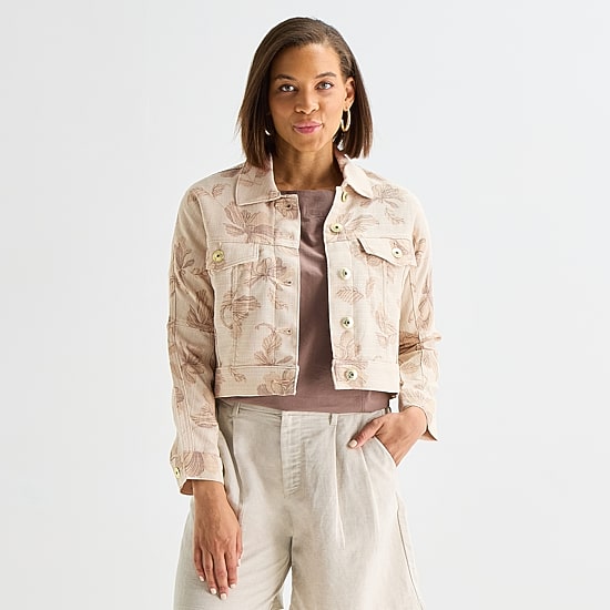 Liz Claiborne Womens Tall Lightweight Cropped Jacket
