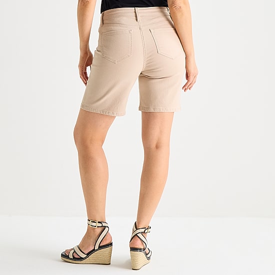 Liz Claiborne Lana Womens 8" High Rise Tall Denim Short