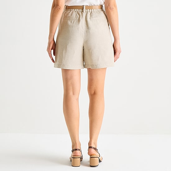 Liz Claiborne Womens High Rise Tall Midi Short