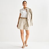 Liz Claiborne Womens High Rise Tall Midi Short