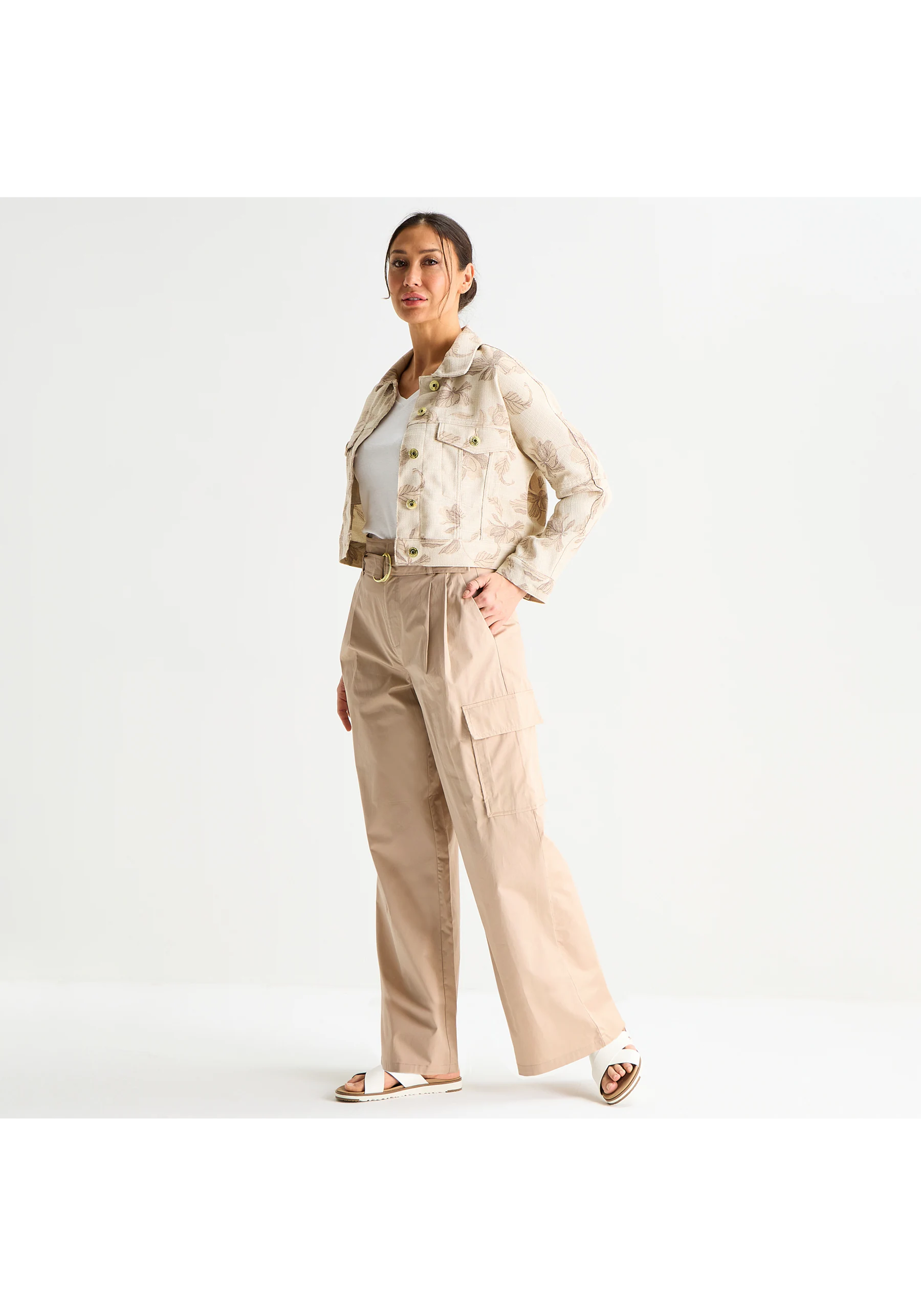 Liz Claiborne Womens Tall Wide Leg Mid Rise Cropped Pant by JCPenney