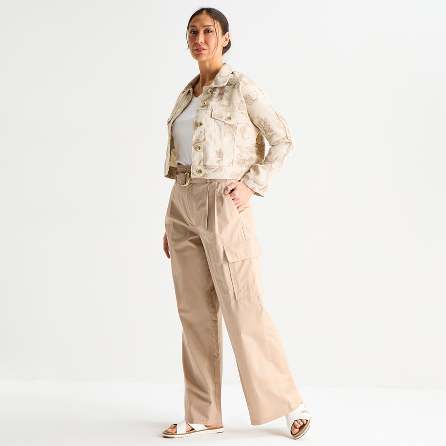 Liz Claiborne Womens Tall Wide Leg Mid Rise Cropped Pant by JCPenney