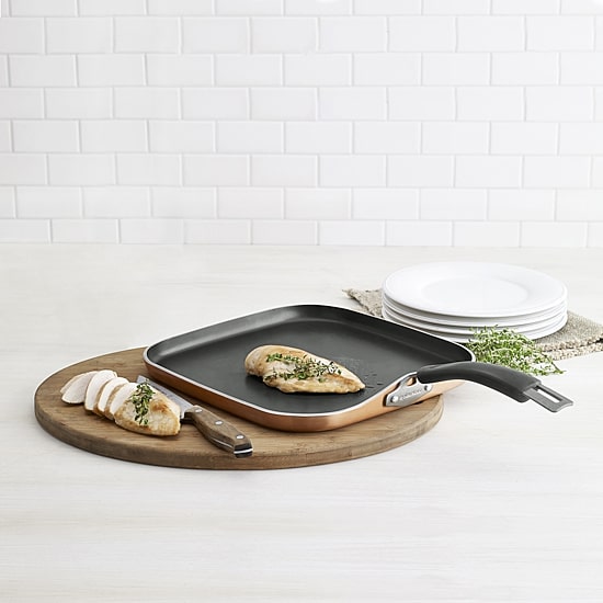 Epicurious Copper 12" Aluminum Nonstick Square Griddle