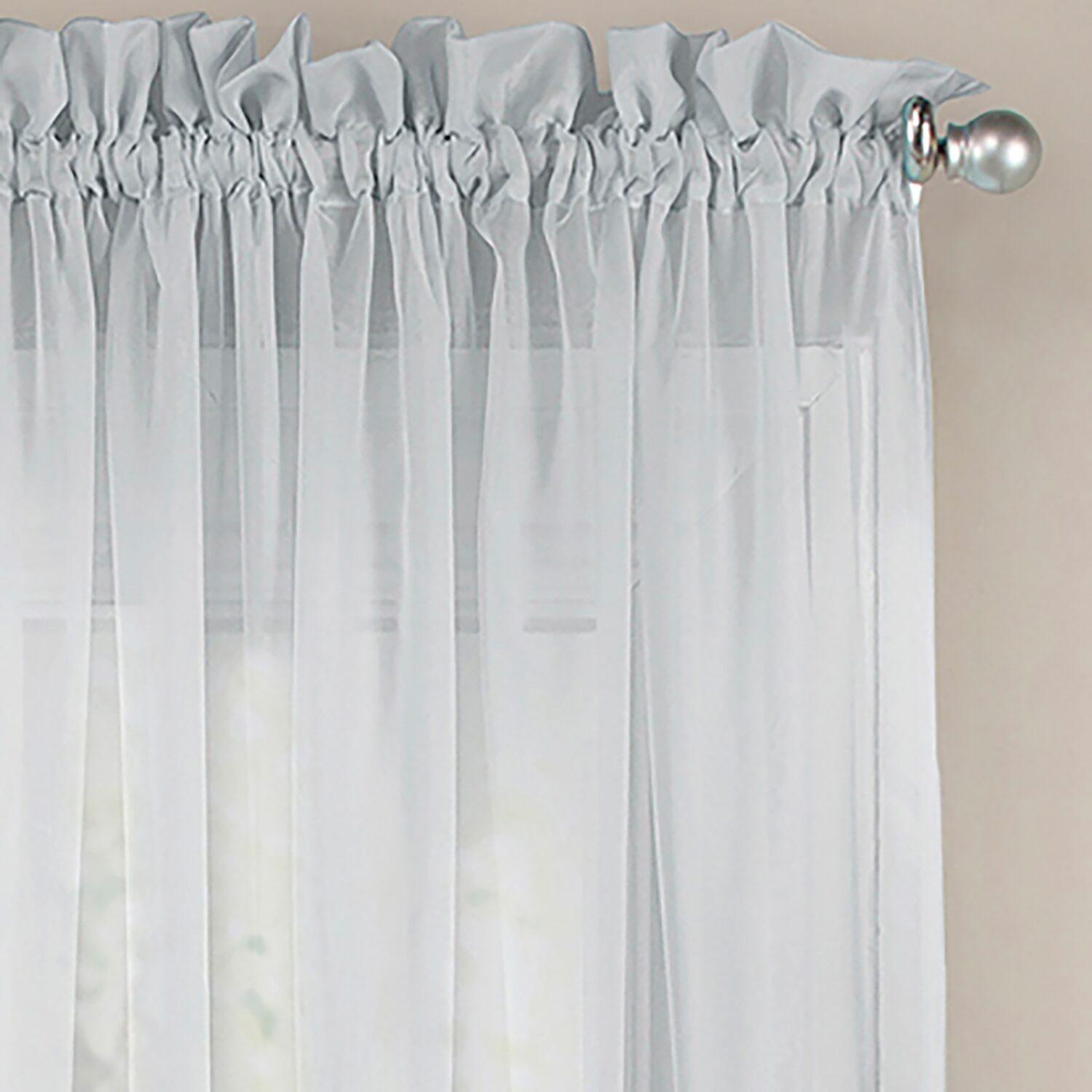 Eclipse Victoria Voile Rod Pocket Sheer Set of 2 Curtain Panel