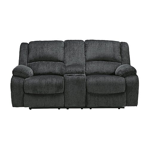 Signature Design by Ashley Dryden Pad-Arm Reclining Loveseat, One Size, Gray