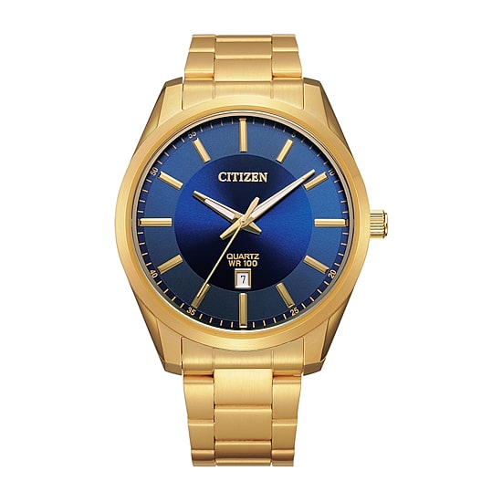 Citizen Quartz Mens Gold Tone Stainless Steel Bracelet Watch Bi1032-58l