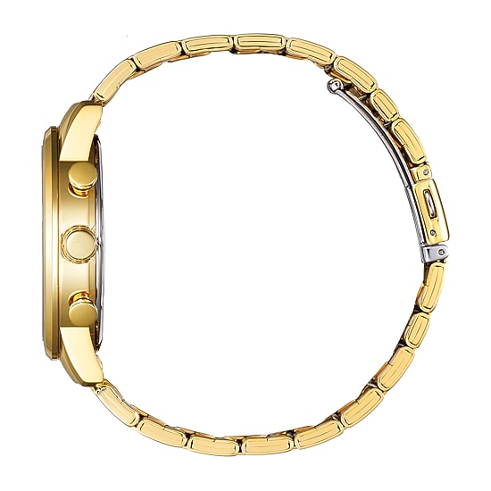 Citizen Quartz Mens Chronograph Gold Tone Stainless Steel Bracelet Watch An8052-55p