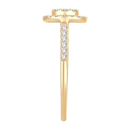 Womens 1/2 CT. T.W. Natural White Diamond 14K Gold Round Engagement Ring